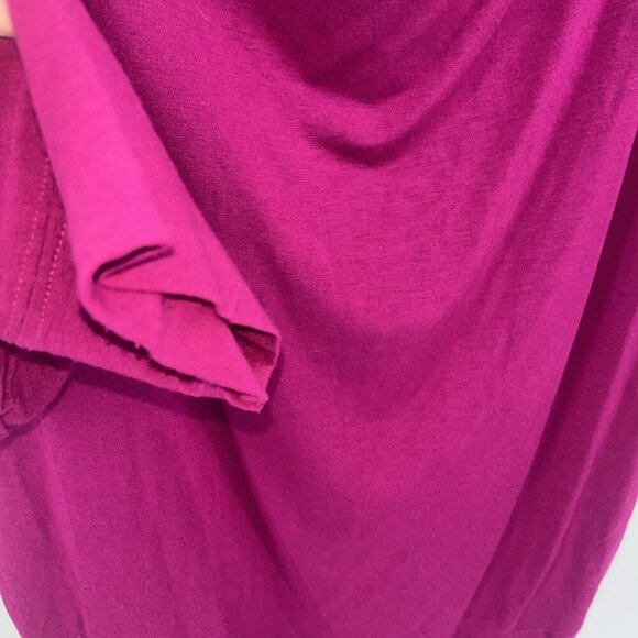NWT Eileen Fisher Jersey Drape Neck 3/4 Sleeve Top Magenta Size Small / XS - Picture 5 of 9